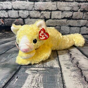 Vintage 2001 Ty Beanie Babies KuddleKitty Rattle Floppy Plush - Retired